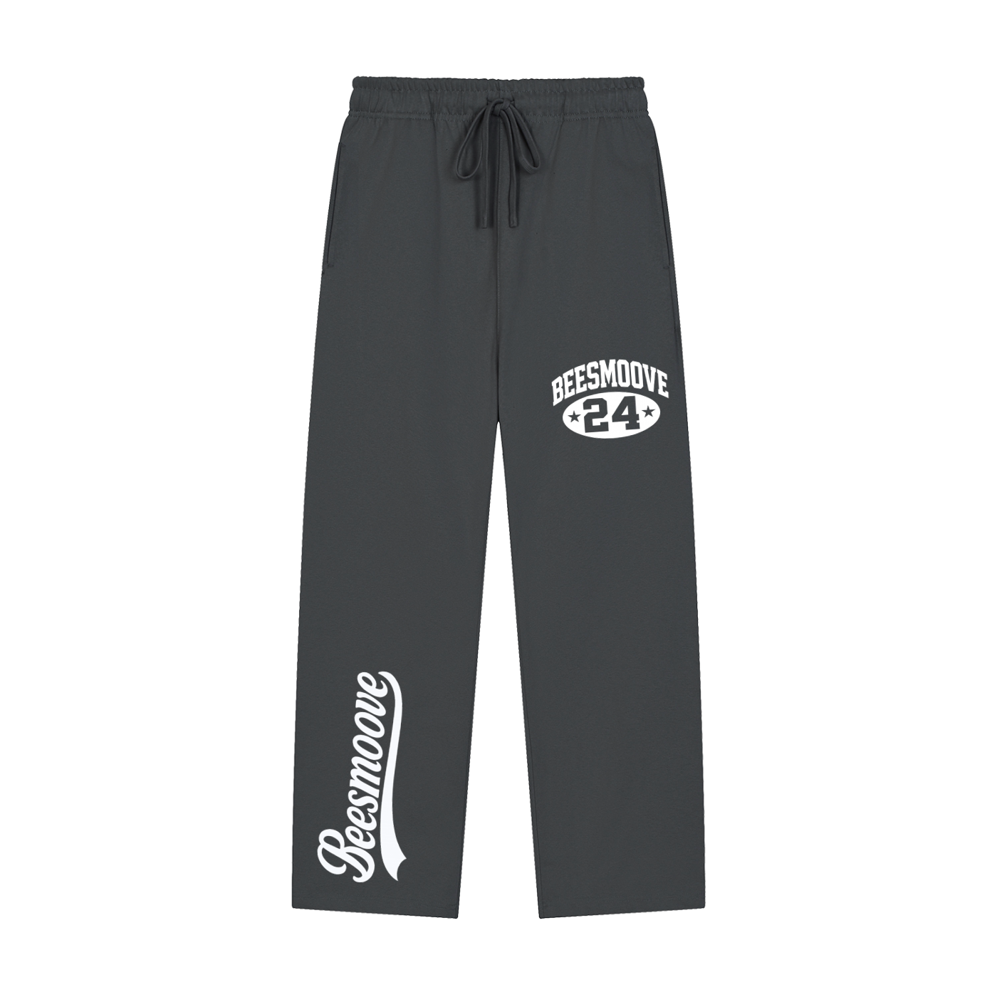 BEESMOOVE Heritage Mark white Straight-Leg Sweatpants - Beesmoove 