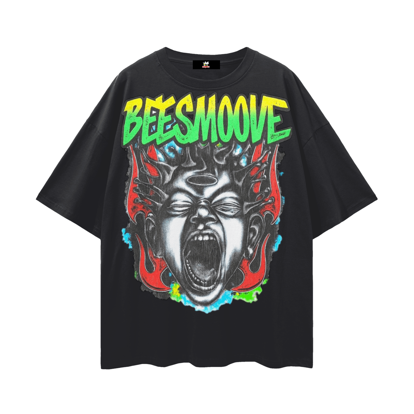 BEESMOOVE Inferno Cry Loose Drop Shoulder T-Shirt - Beesmoove 
