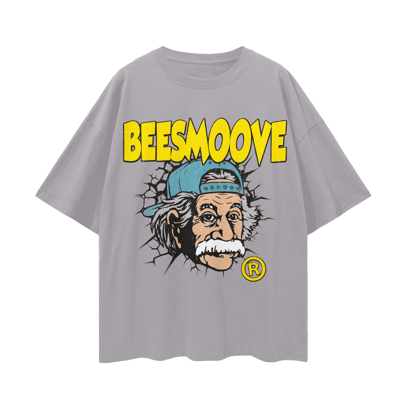 BEESMOOVE Genius Wave Oversize Deep Drop Shoulder Tee - Beesmoove 