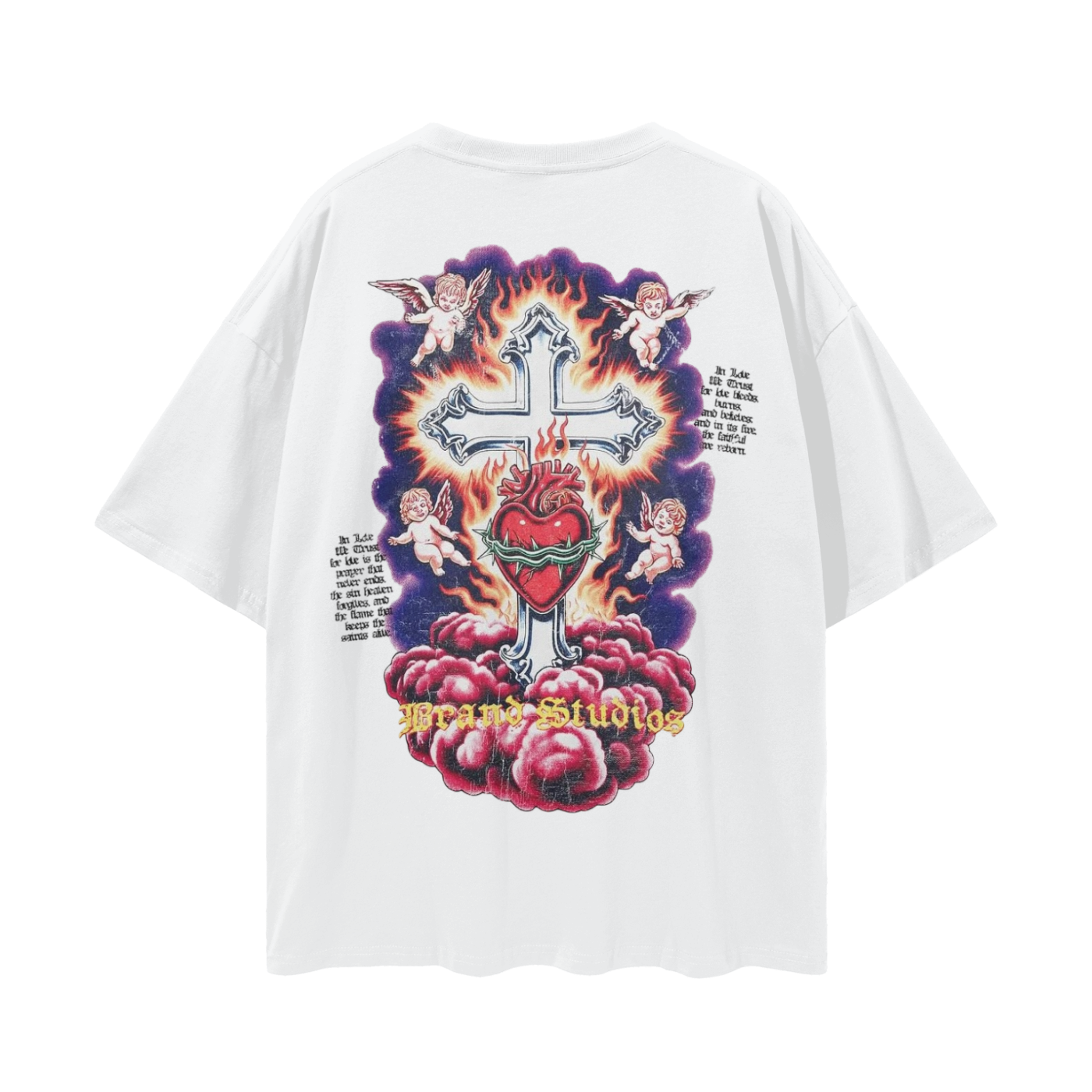 BEESMOOVE Faith Over Fame Loose Drop Shoulder T-Shirt