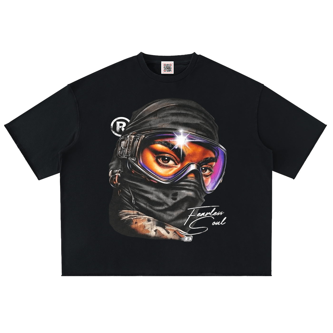 BEESMOOVE Fearless Vision Oversized Washed Half Sleeve T-Shirt - Beesmoove 