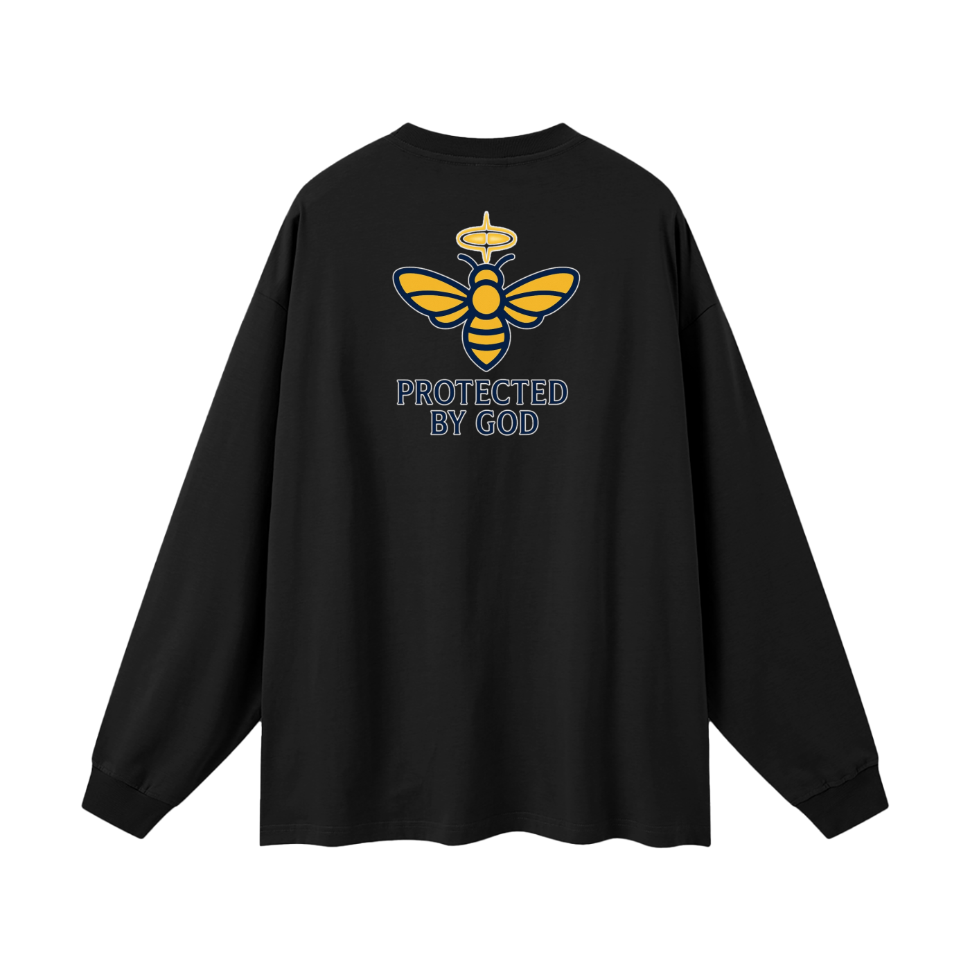 BEESMOOVE Protected by God Oversized Long Sleeve T-Shirt