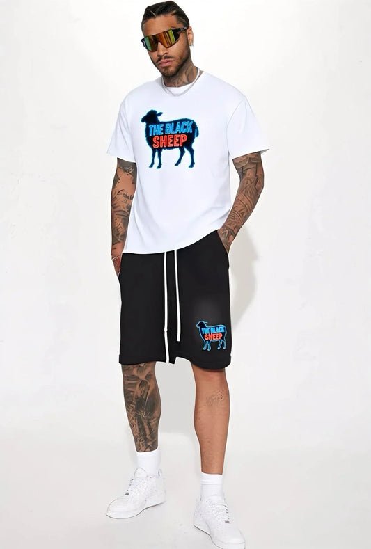 BEESMOOVE the black sheep Sun Fade Raw Edge Cotton Shorts - Beesmoove 