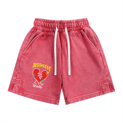 BEESMOOVE Heartbreak Hijack Washed Kids' Shorts - Beesmoove 