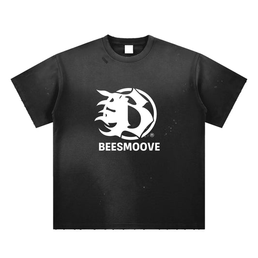BEESMOOVE Tribal Mark Tee Sunfade Paint Splatter T-Shirt - Beesmoove 