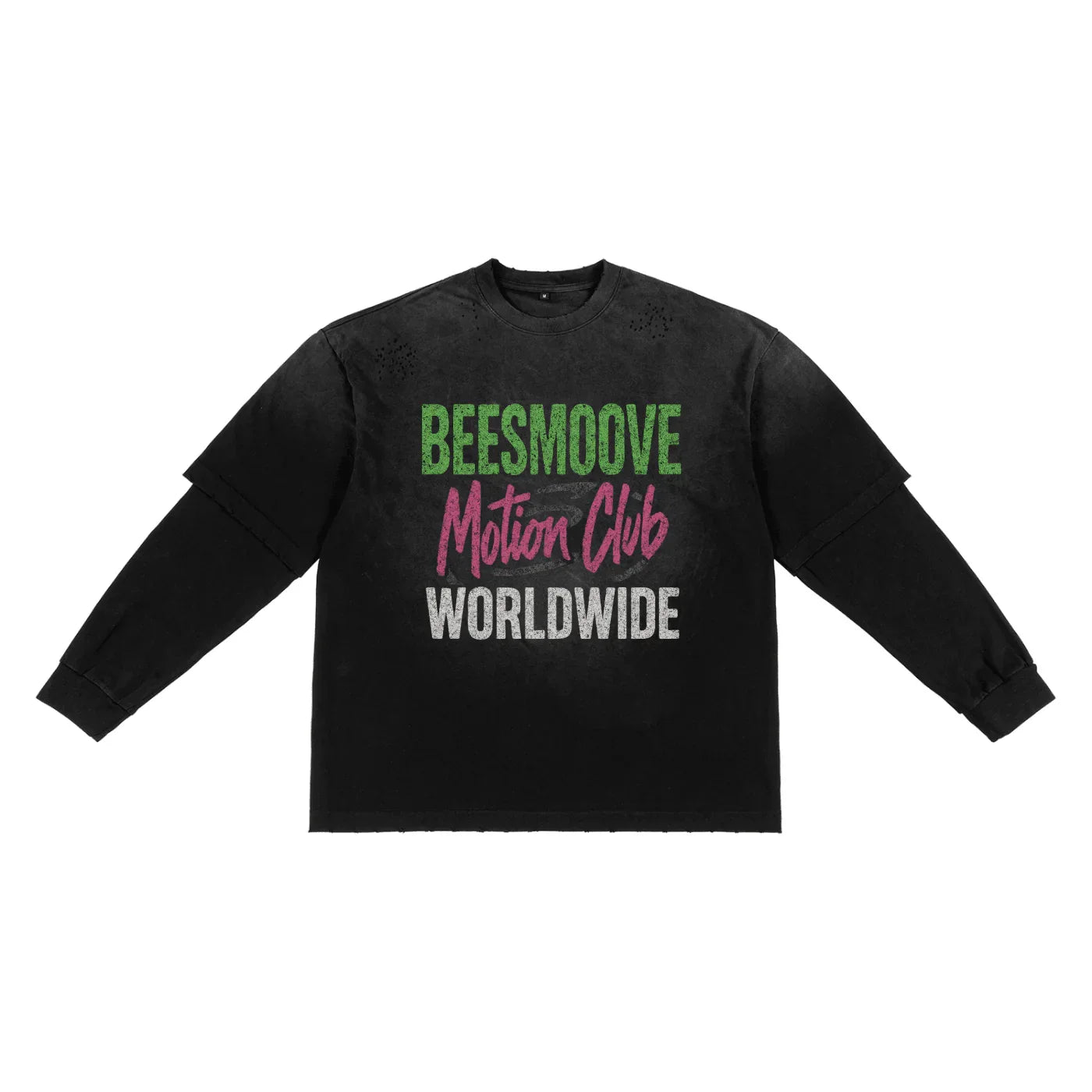 BEESMOOVE Motion Club 777 Frayed Faux Two-Piece T-Shirt - Beesmoove 