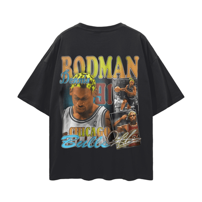 BEESMOOVE Rodman Rage Tee Loose Drop Shoulder T-Shirt - Beesmoove 
