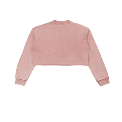 BEESMOOVE DOHIVE Washed Raw Edge Cropped Sweatshirt - Beesmoove 