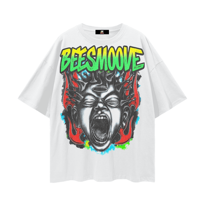 BEESMOOVE Inferno Cry Loose Drop Shoulder T-Shirt - Beesmoove 