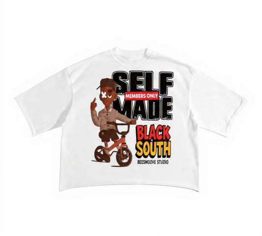 BEESMOOVE BlackSouth T-Time Self MADE Raw Edge T-Shirt