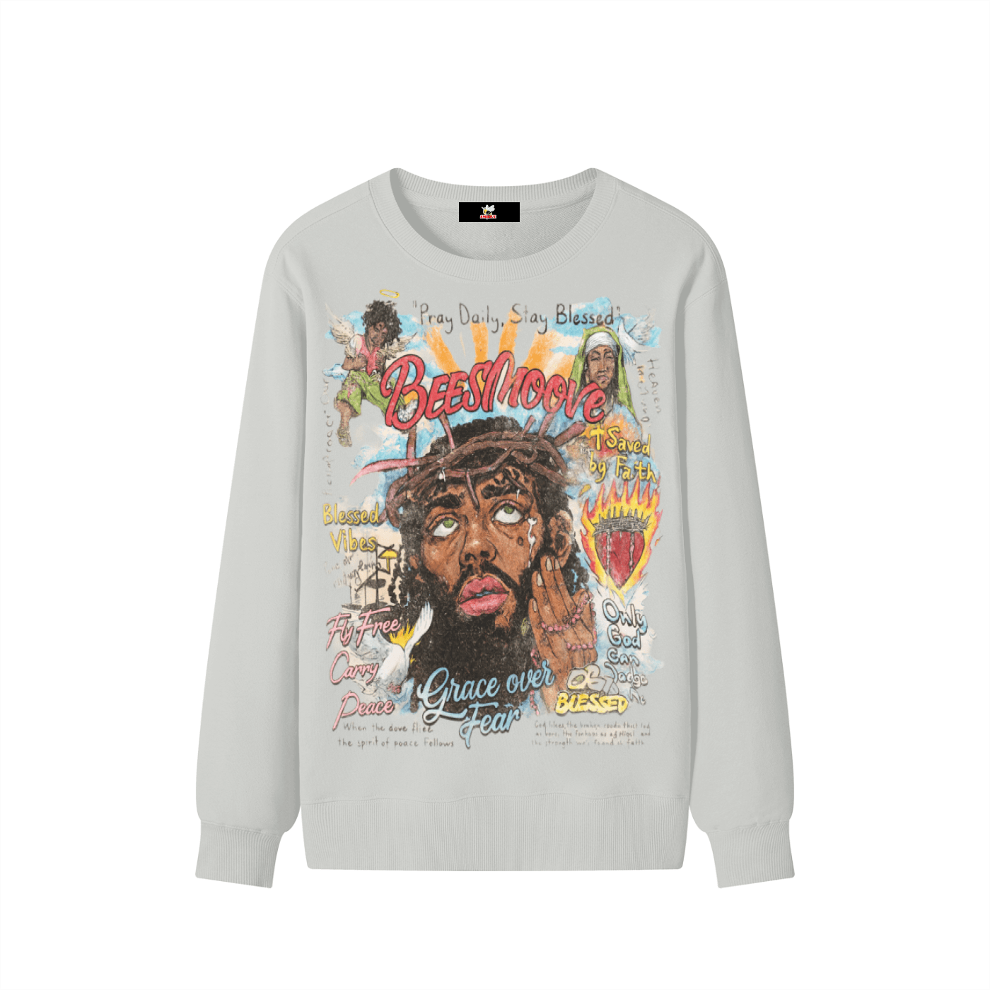 BEESMOOVE Grace Over Fear Classic Cotton Sweater - Beesmoove 