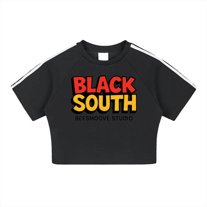 BEESMOOVE BlackSouth Collective Taped Cooling Performance Crop Top - Beesmoove 