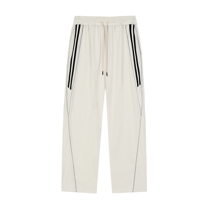 BEESMOOVE DOHIVE v1 Reflection Striped Straight-Leg Sweatpants