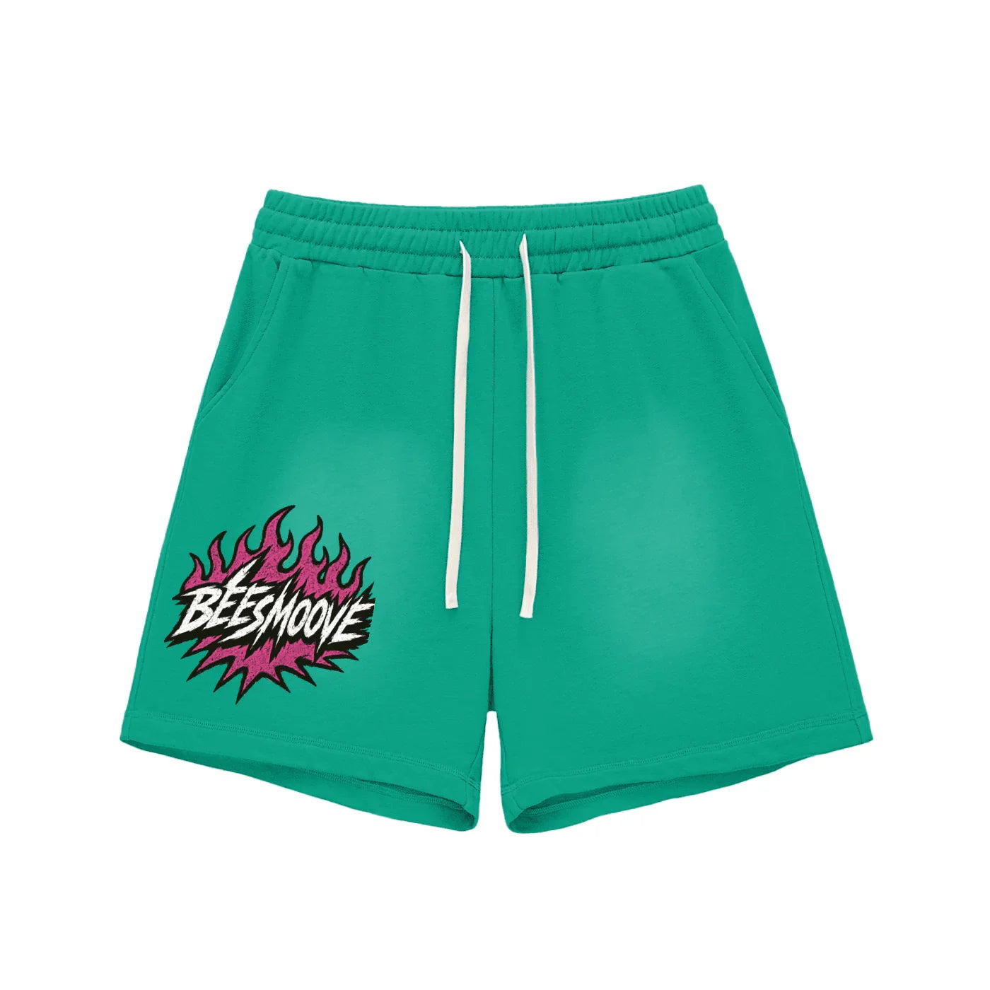 BEESMOOVE Heated Motion Fade Raw Edge Cotton Shorts - Beesmoove 