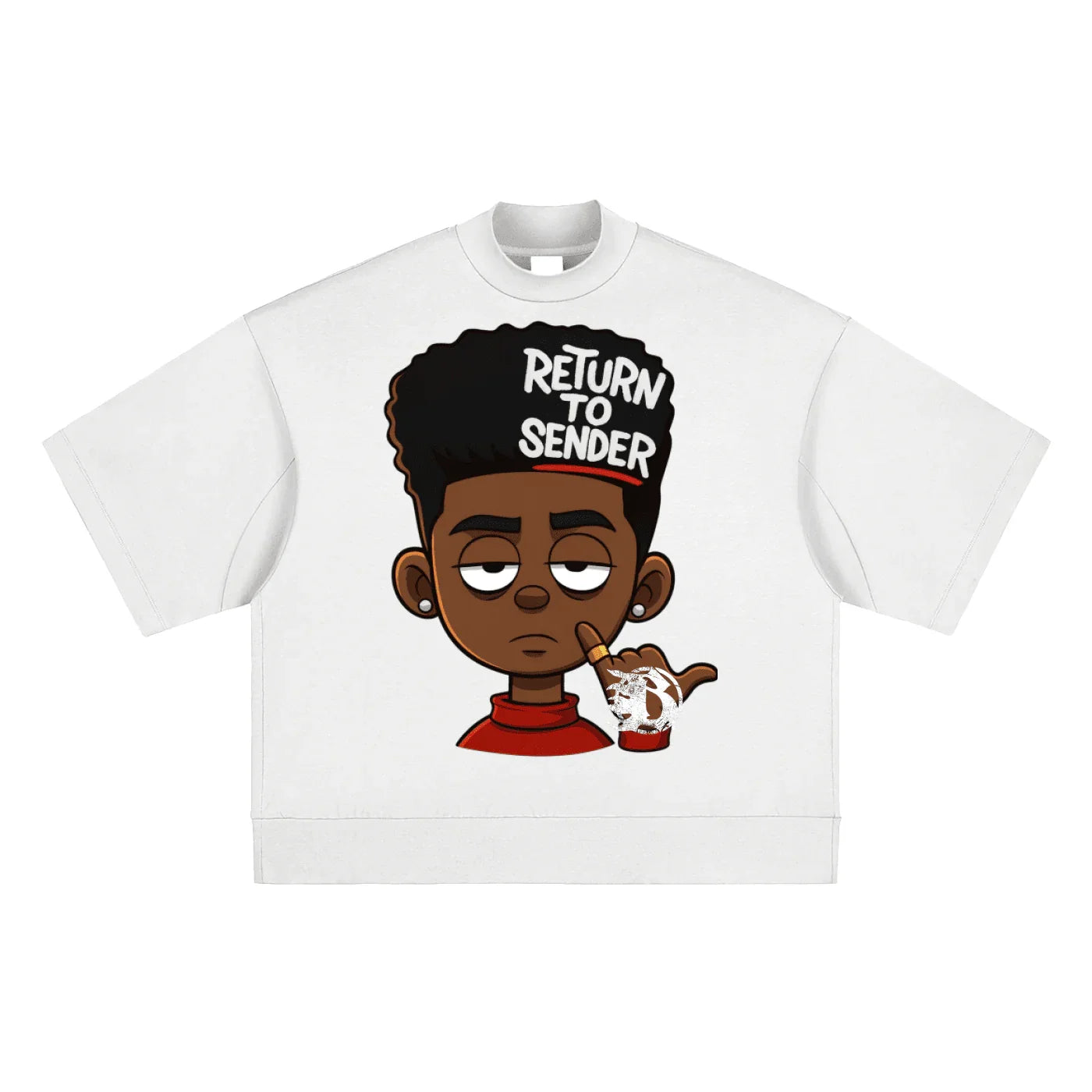 BEESMOOVE RTS Terrell Oversized Mock Neck T-shirt - Beesmoove 