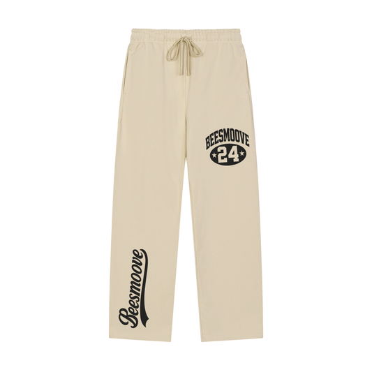 BEESMOOVE Heritage Mark Black Straight-Leg Sweatpants - Beesmoove 