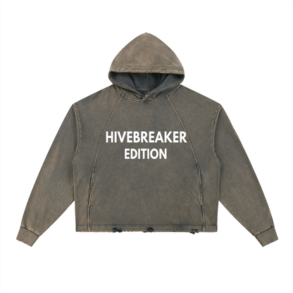 BEESMOOVE The Hivebreaker Statement Vintage Washed Frayed-Hoodie - Beesmoove 