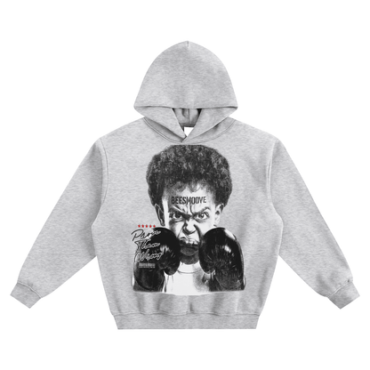 BEESMOOVE Forbidden Power Fleeced Boxy Hoodie - Beesmoove 
