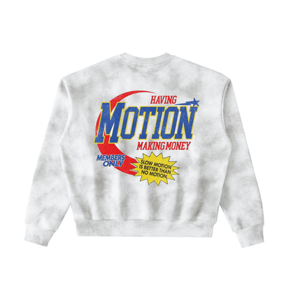 BEESMOOVE MOTION UNIT Dirty Washed Boxy Fleeced Sweatshirt - Beesmoove 