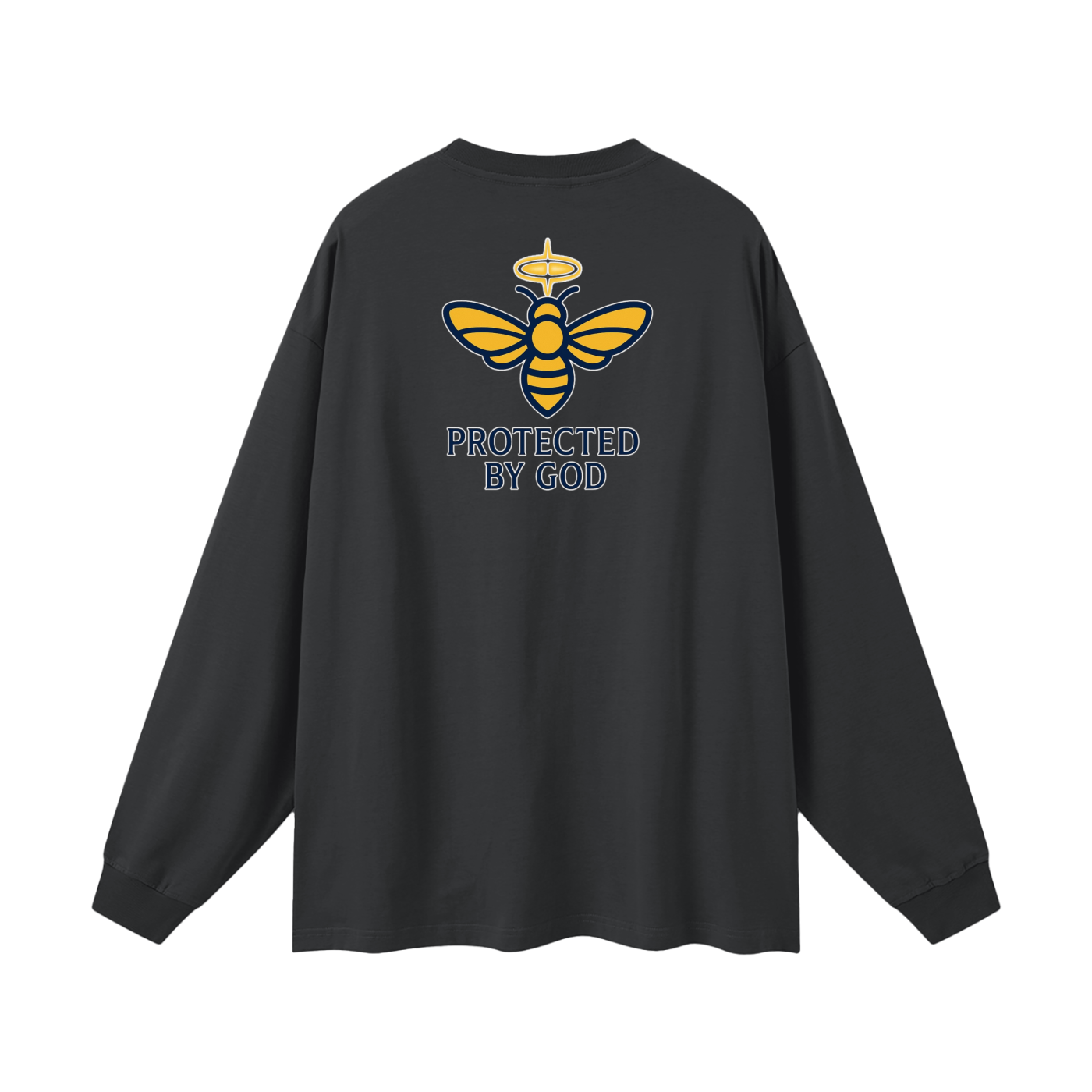 BEESMOOVE Protected by God Oversized Long Sleeve T-Shirt