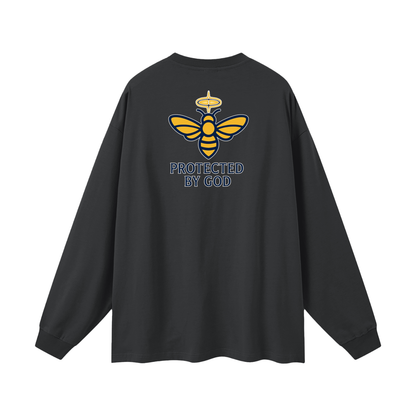 BEESMOOVE Protected by God Oversized Long Sleeve T-Shirt