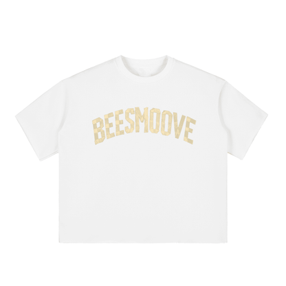 BEESMOOVE Boxy Half-Sleeve Raw-Edge T-Shirt - Beesmoove 