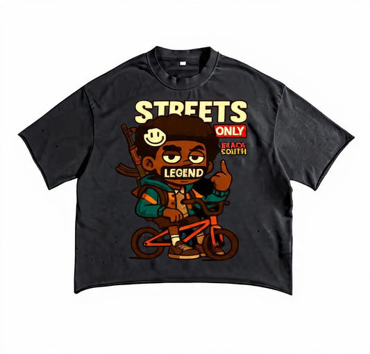 BEESMOOVE BlackSouth LiL BOO Streets Legend Raw Edge T-Shirt