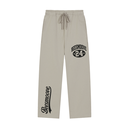 BEESMOOVE Heritage Mark Black Straight-Leg Sweatpants - Beesmoove 