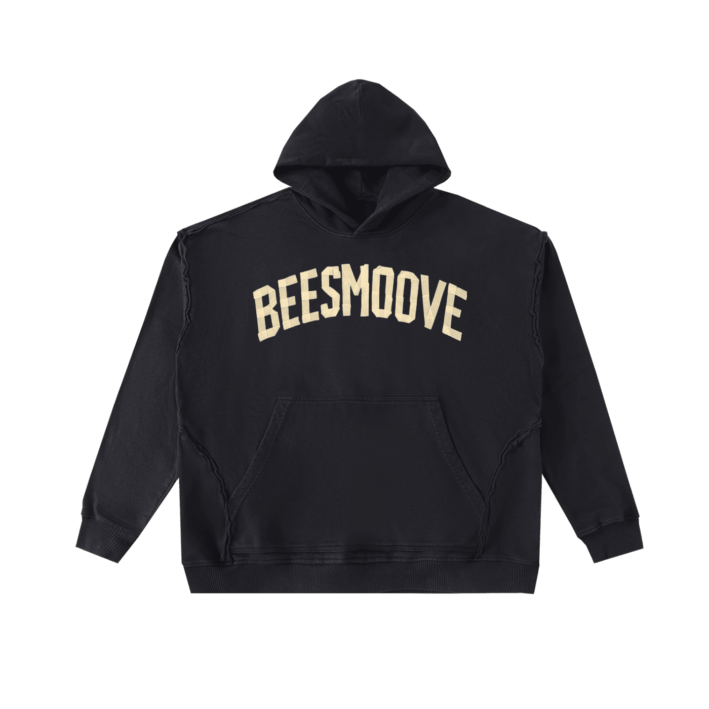 BEESMOOVE Raw-Seam Enzyme Washed Hoodie - Beesmoove 