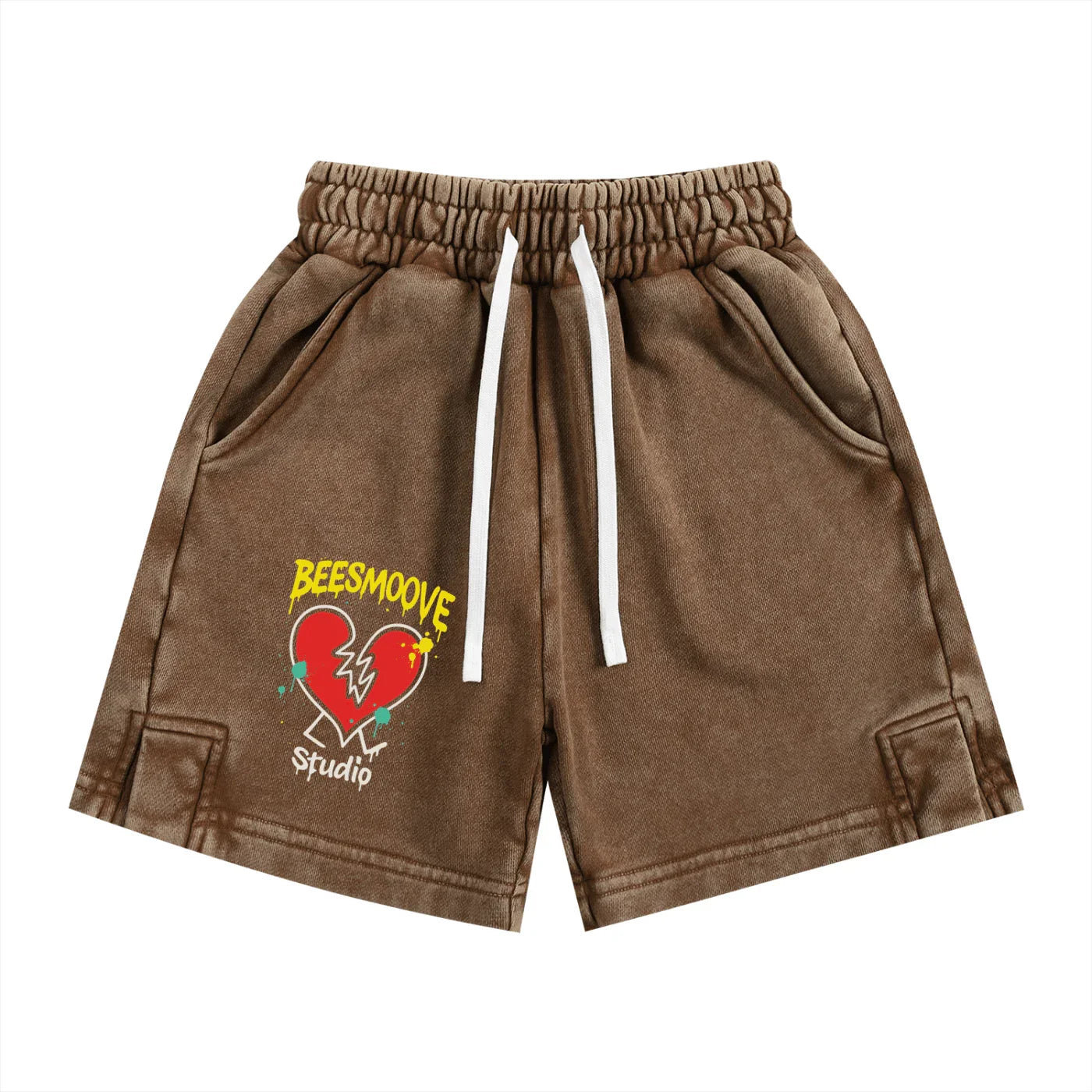 BEESMOOVE Heartbreak Hijack Washed Kids' Shorts - Beesmoove 