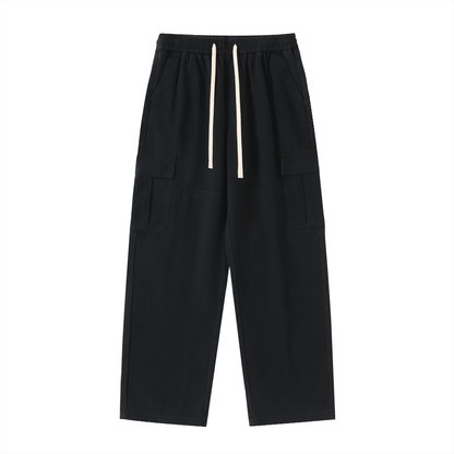 BEESMOOVE Drawstring Waist Straight-Leg Cargo Pants - Beesmoove 