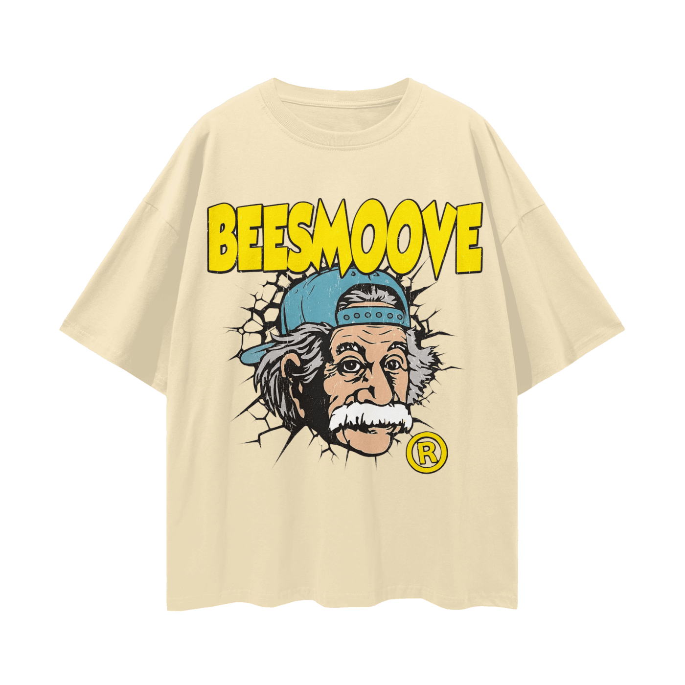BEESMOOVE Genius Wave Oversize Deep Drop Shoulder Tee - Beesmoove 