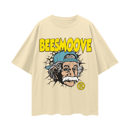 BEESMOOVE Genius Wave Oversize Deep Drop Shoulder Tee - Beesmoove 