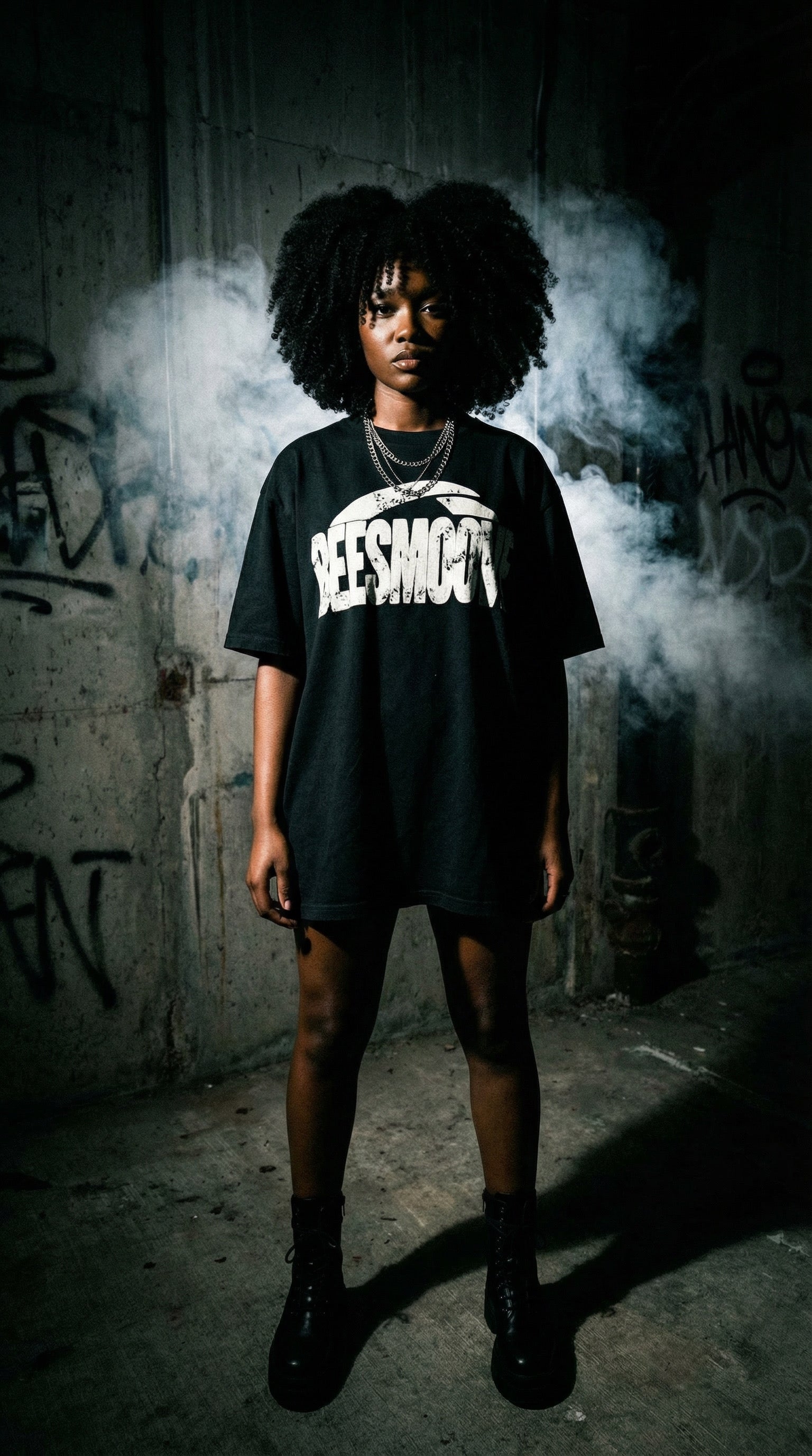 BEESMOOVE Motion Unit Oversized Cotton T-Shirt