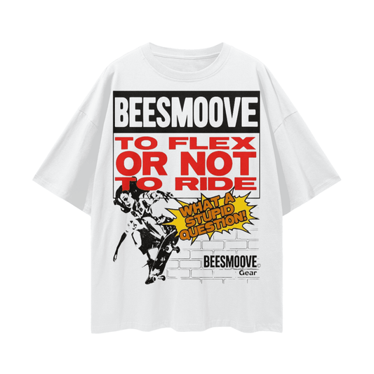 BEESMOOVE No Stupid Question Streetwear Loose Drop Shoulder T-Shirt - Beesmoove 
