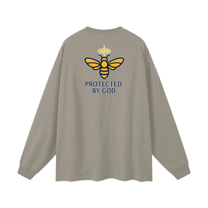 BEESMOOVE Protected by God Oversized Long Sleeve T-Shirt