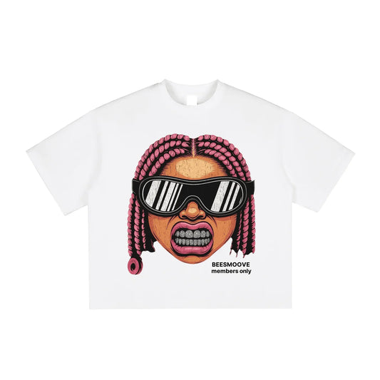 BEESMOOVE PINK PRESSURE Vintage Washed Boxy T-Shirt - Beesmoove 