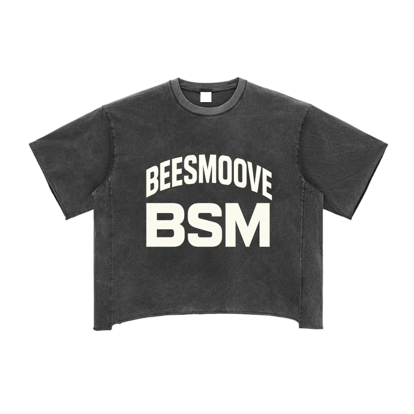 BEESMOOVE BSM Boss Status Mentality Washed Boxy T-Shirt - Beesmoove 