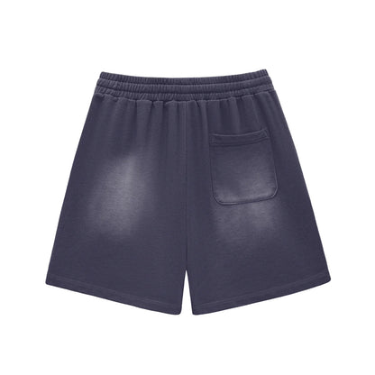 BEESMOOVE DOHIVE Fade Raw Edge Cotton Shorts - Beesmoove 