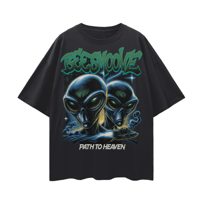 BEESMOOVE Galactic Arrival Oversize Deep Drop Shoulder Tee - Beesmoove 