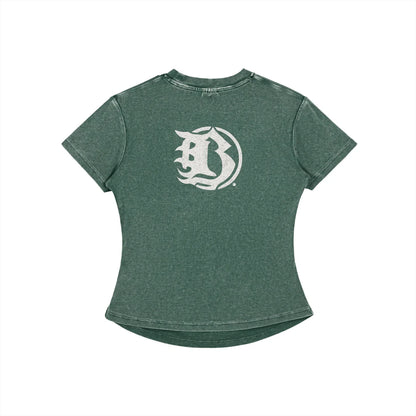 BEESMOOVE Boss Status Mentality Vintaged-Wash Bodycon Cotton Tee - Beesmoove 