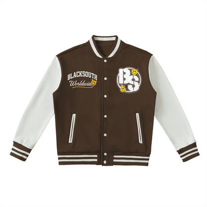 BEESMOOVE BlackSouth Global
Tone Fleeced Varsity Jacket - Beesmoove 