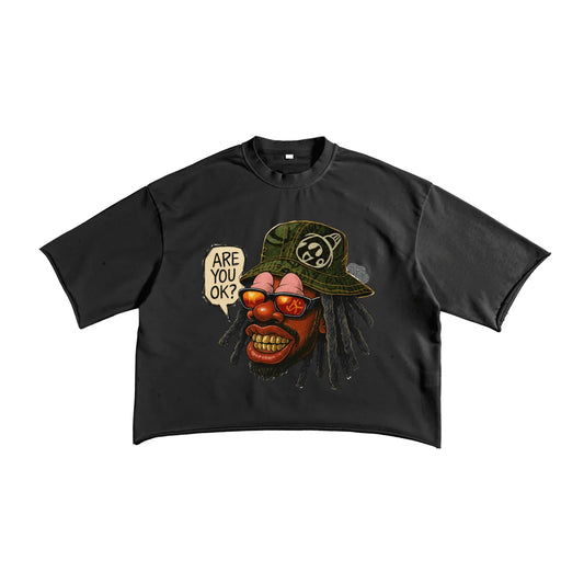 BEESMOOVE OKAY THEN Terry Raw Edge T-shirt - Beesmoove 