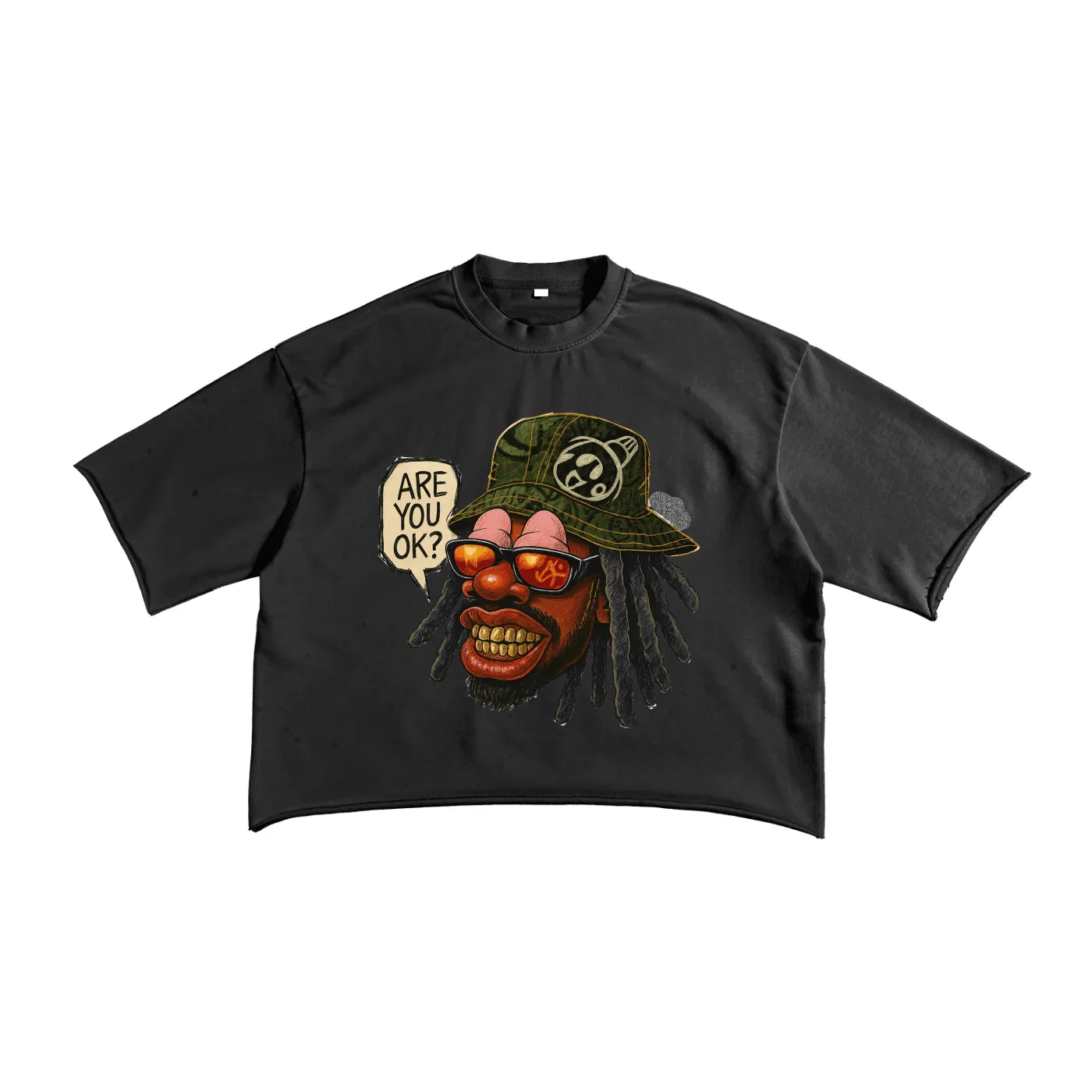 BEESMOOVE OKAY THEN Terry Raw Edge T-shirt - Beesmoove 