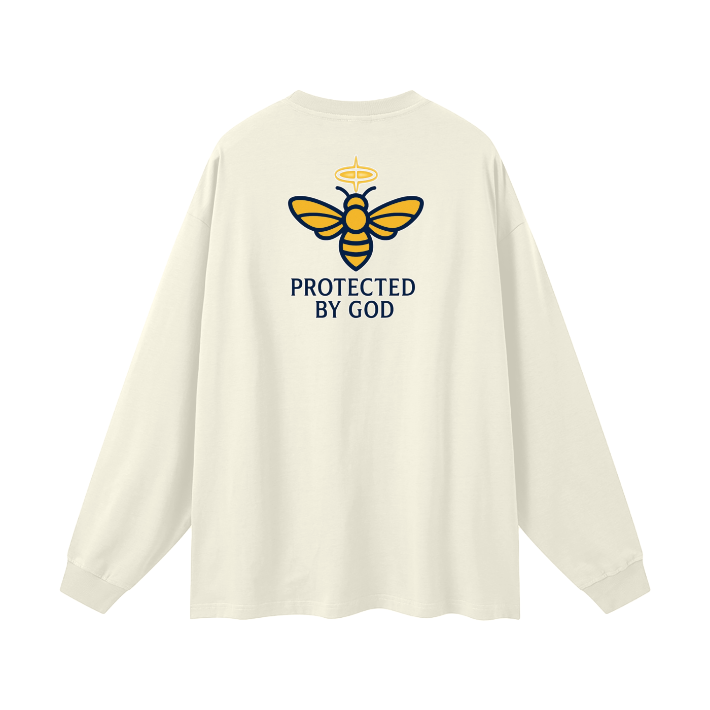 BEESMOOVE Protected by God Oversized Long Sleeve T-Shirt