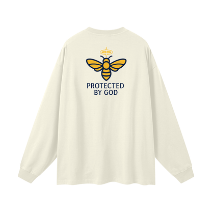 BEESMOOVE Protected by God Oversized Long Sleeve T-Shirt