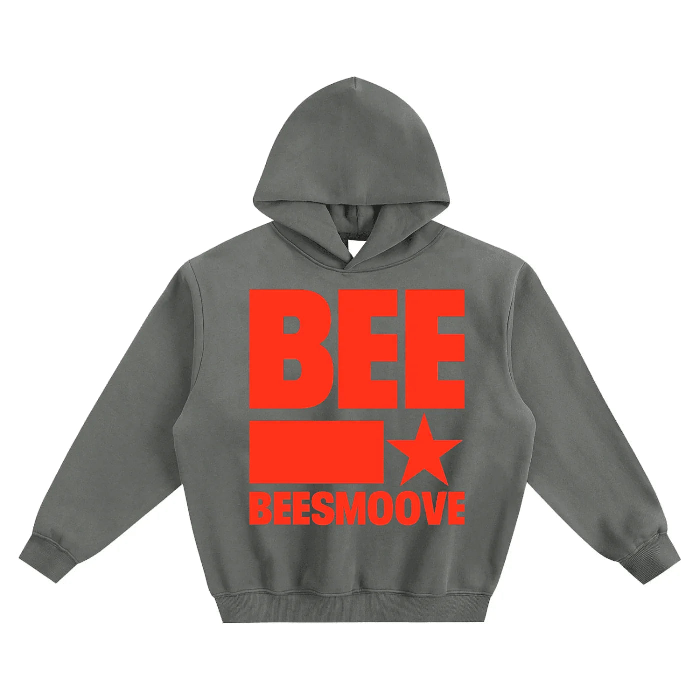 BEESMOOVE BEE STAR POWER red Boxy Hoodie - Beesmoove 