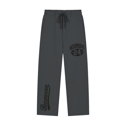 BEESMOOVE Heritage Mark Black Straight-Leg Sweatpants - Beesmoove 