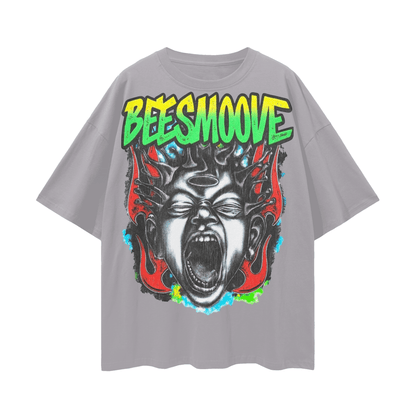 BEESMOOVE Inferno Cry Loose Drop Shoulder T-Shirt - Beesmoove 