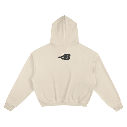 BEESMOOVE Bad day records Cotton Cropped Hoodie - Beesmoove 
